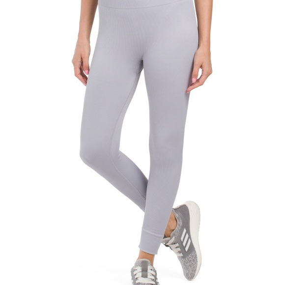 NWT Madewell Xxs/xs faded lavender seamless ribbed leggings - Picture 2 of 3